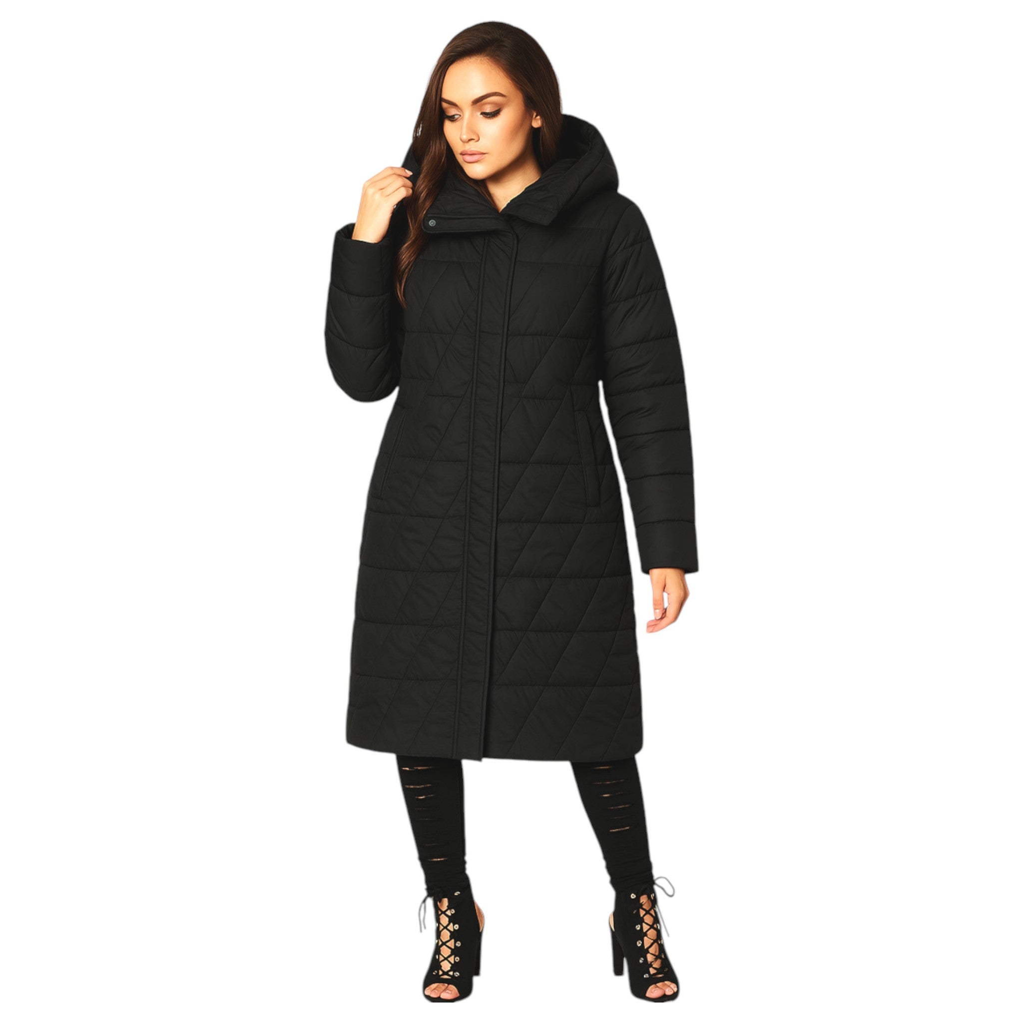 Ladies JDN Longline Puffer Coat